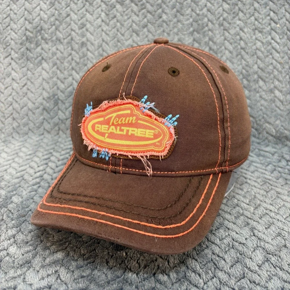 Team Realtree Ladies Fit Hat Brown Distressed Patch Baseball Cap Outdoor Cap